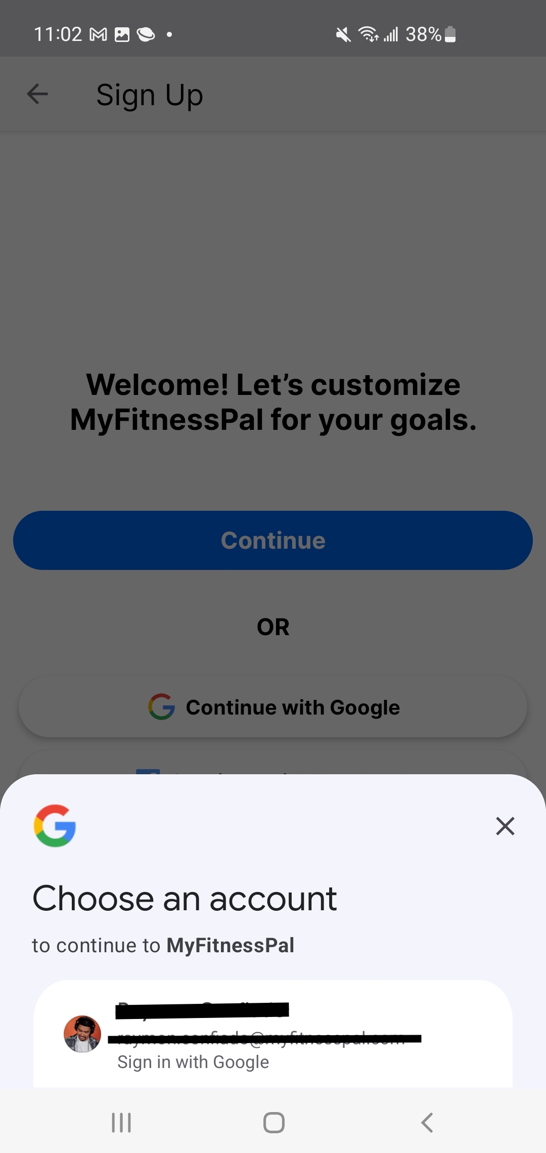 Вход в Google – Служба поддержки MyFitnessPal