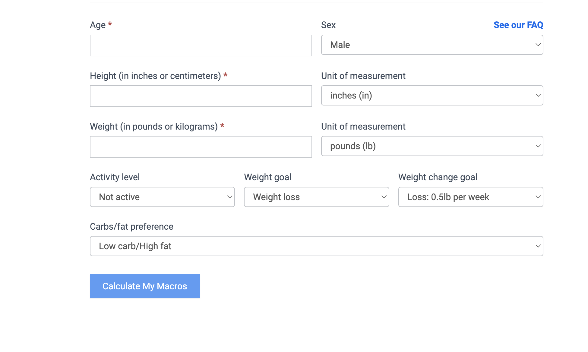 Macro Calculator – MyFitnessPal Help