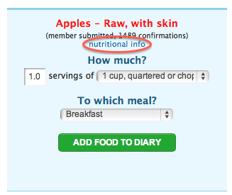 Nutritional Info Link