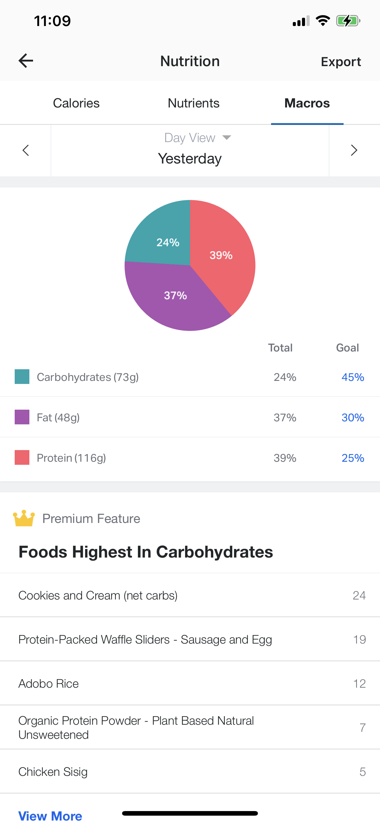 what-does-the-pie-chart-in-the-apps-represent-myfitnesspal-help