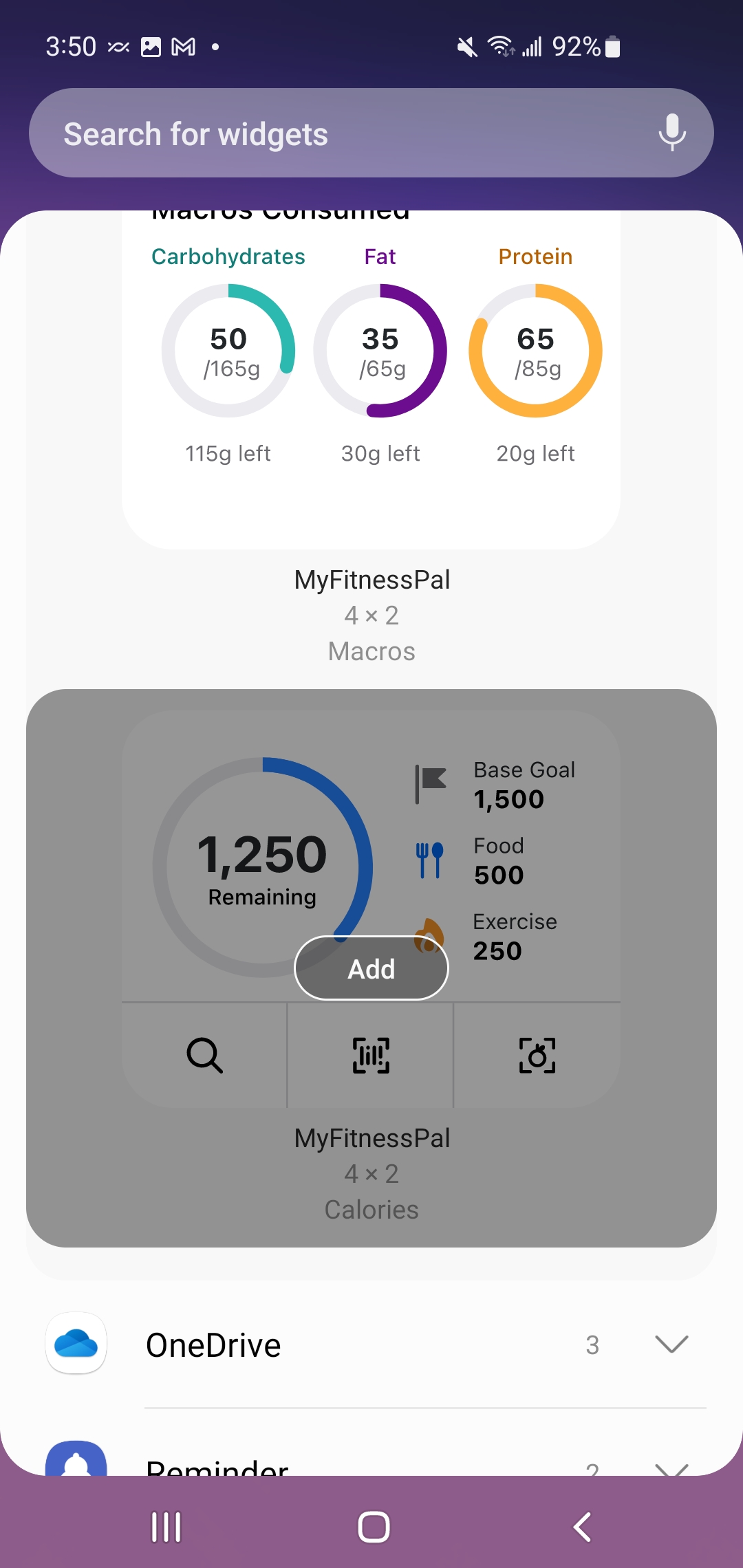 myfitnesspal android version