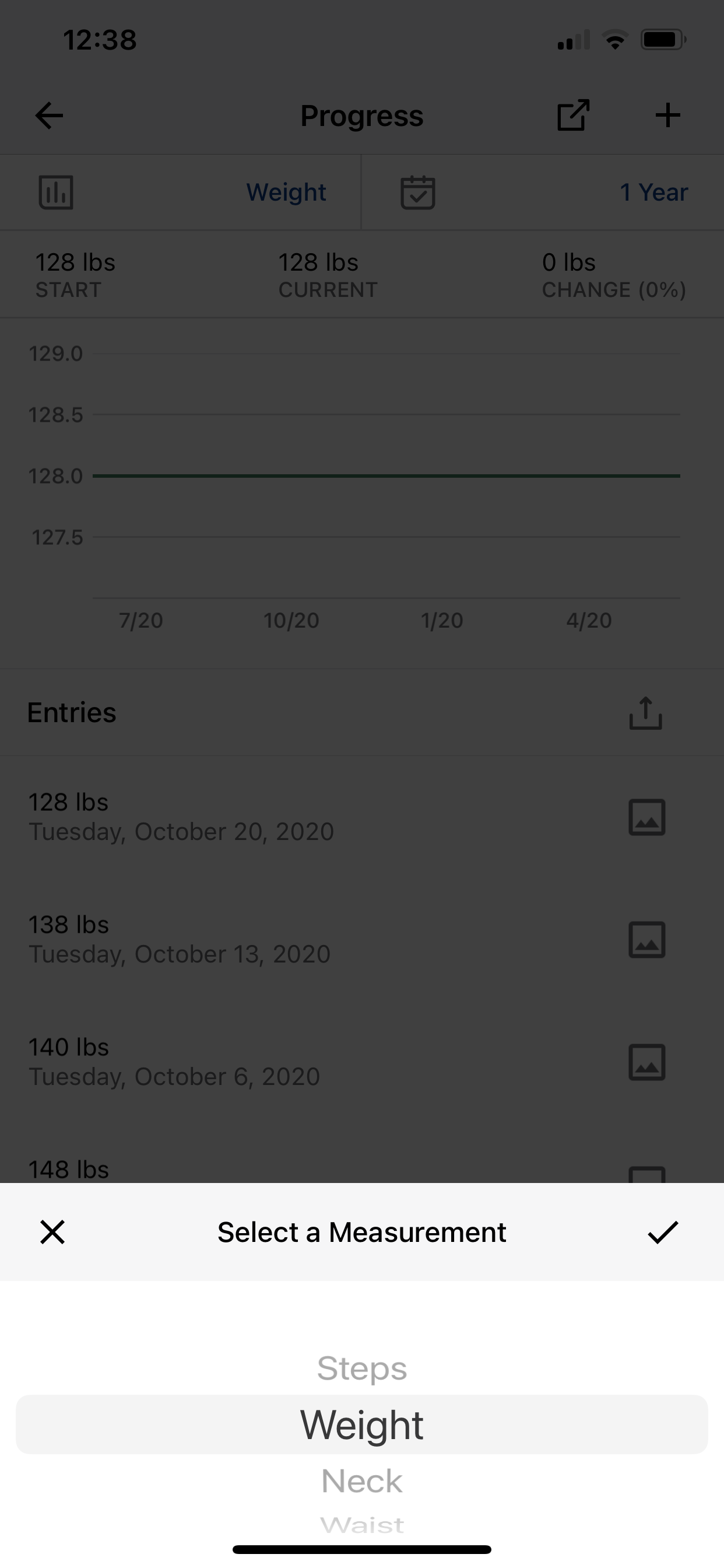 Scaling on progress chart : r/Myfitnesspal